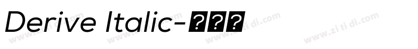 Derive Italic字体转换 Derive Italic字体转换